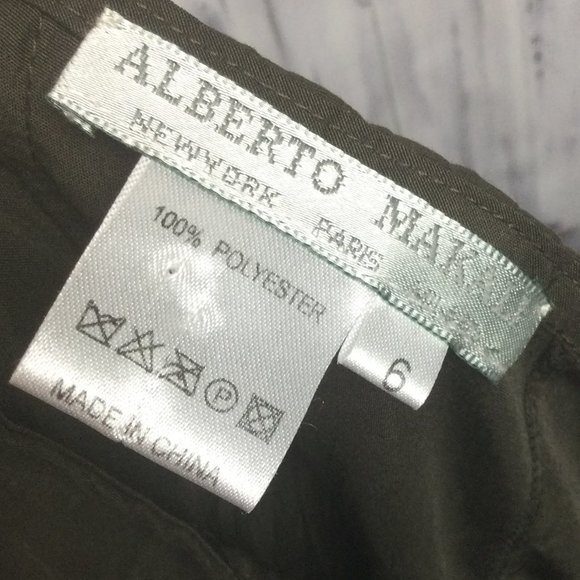 ALBERTO MAKALI Dark Green Trumpet Skirt A line 6 - Picture 4 of 4